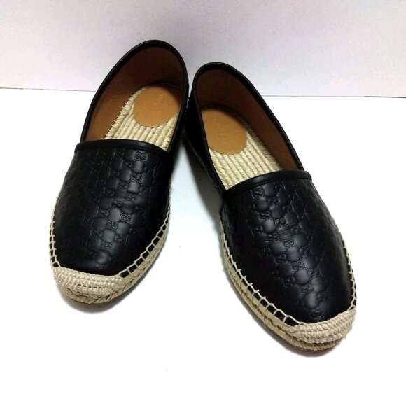 GUCCI Micro Guccissima - Black Leather Women's Shoes 215-031125 - Picture 2 of 6